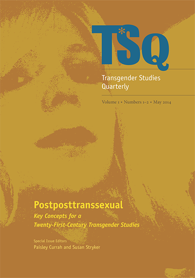 TSQ: Transgender Studies Quarterly cover