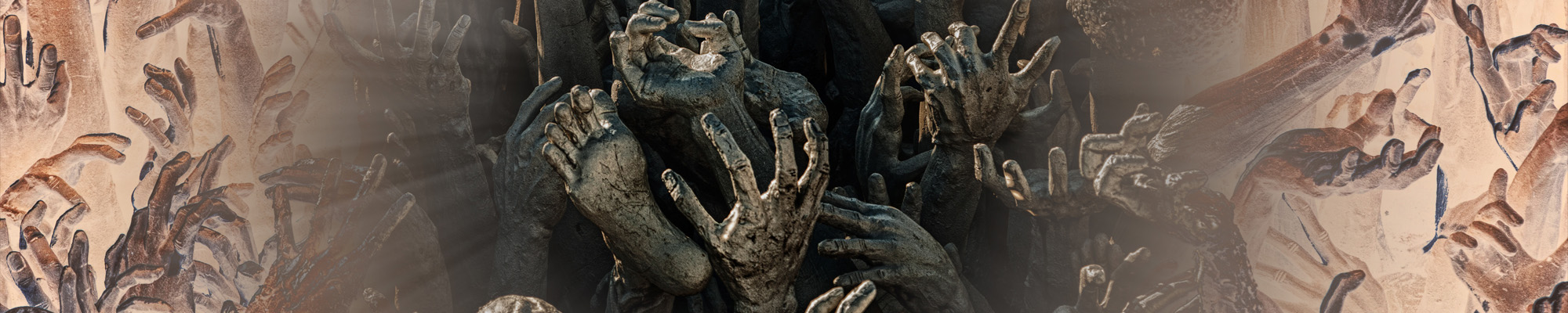 hands reaching up from the underworld